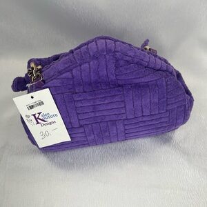 Purple Velvet Shoulder Bag by